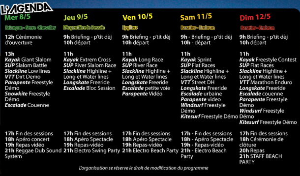 Programme OUTDOOR MIX FESTIVAL