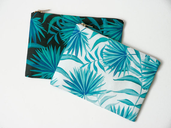 Aux Grands Remèdes - Pochette - Clutch - Blue Palm